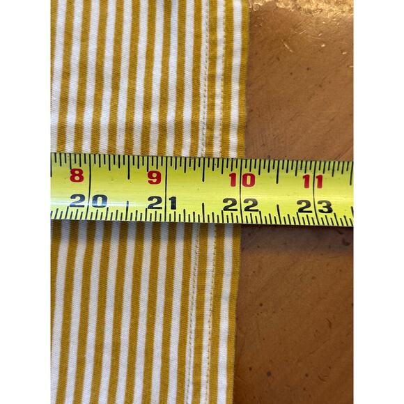 Pact Softspun V Neck Tee Shirt Organic Cotton Striped Yellow White Size Small - Picture 14 of 14